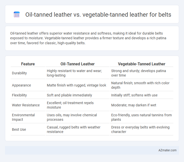 Oil-tanned leather vs. vegetable-tanned leather for belts - What is The Difference?
