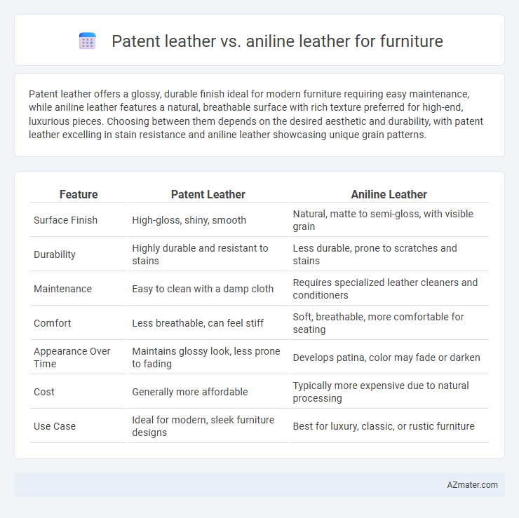 Patent leather vs. aniline leather for furniture - What is The Difference?