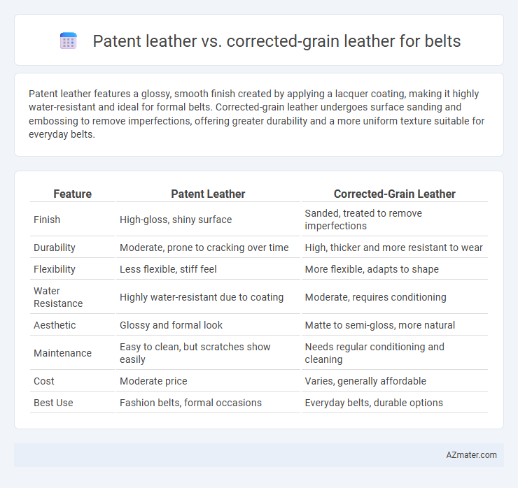 Patent leather vs. corrected-grain leather for belts - What is The Difference?