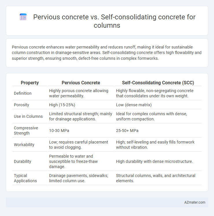 Pervious concrete vs. Self-consolidating concrete for columns - What is The Difference?