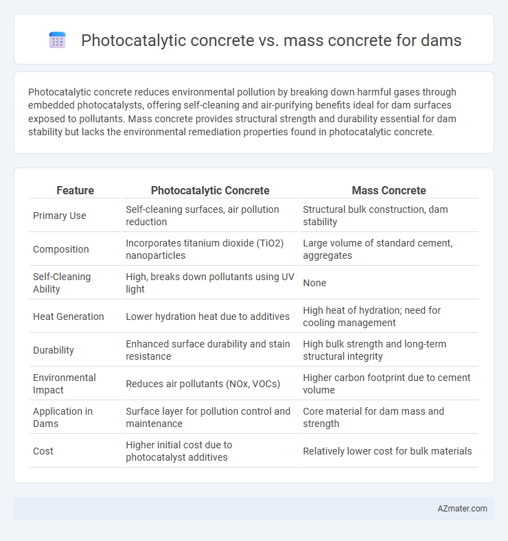 Photocatalytic concrete vs. mass concrete for dams - What is The Difference?