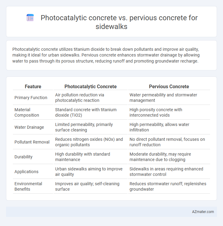 Photocatalytic concrete vs. pervious concrete for sidewalks - What is The Difference?