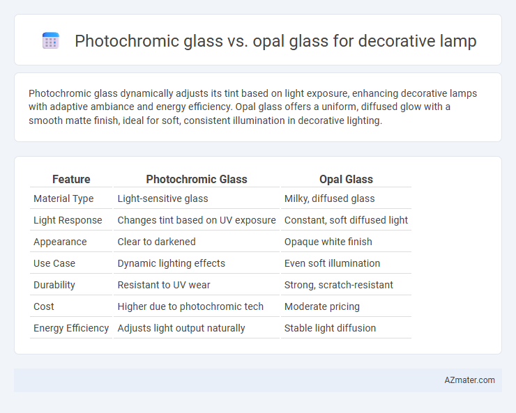 Photochromic glass vs. opal glass for decorative lamp - What is The Difference?