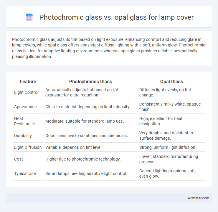 Photochromic glass vs. opal glass for lamp cover - What is The Difference?