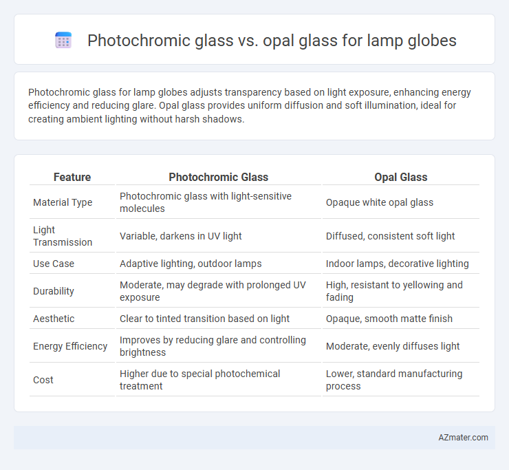 Photochromic glass vs. opal glass for lamp globes - What is The Difference?