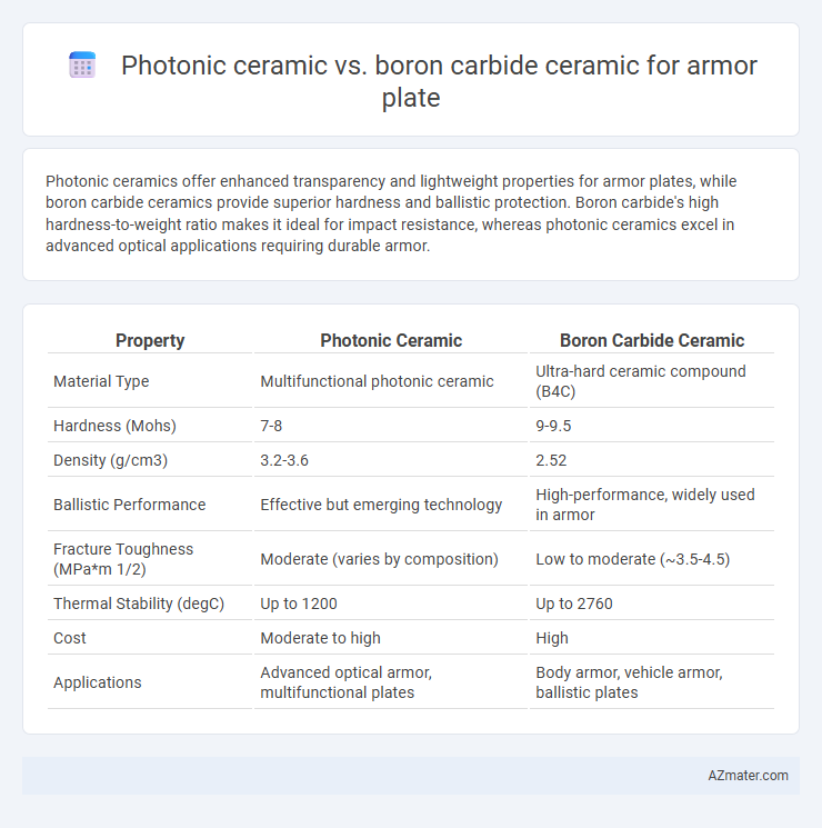 Photonic ceramic vs. boron carbide ceramic for armor plate - What is The Difference?