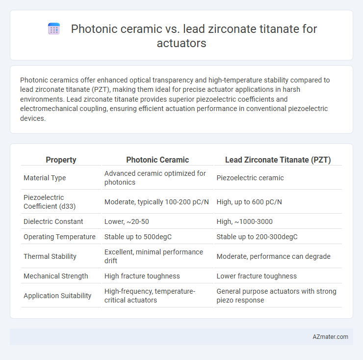 Photonic ceramic vs. lead zirconate titanate for actuators - What is The Difference?