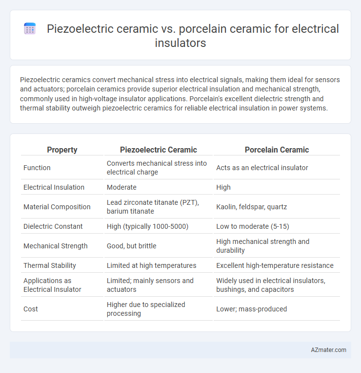 Piezoelectric ceramic vs. porcelain ceramic for electrical insulators - What is The Difference?