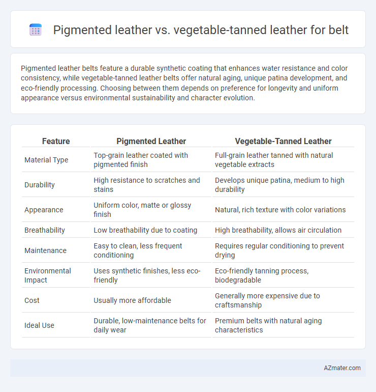 Pigmented leather vs. vegetable-tanned leather for belt - What is The Difference?