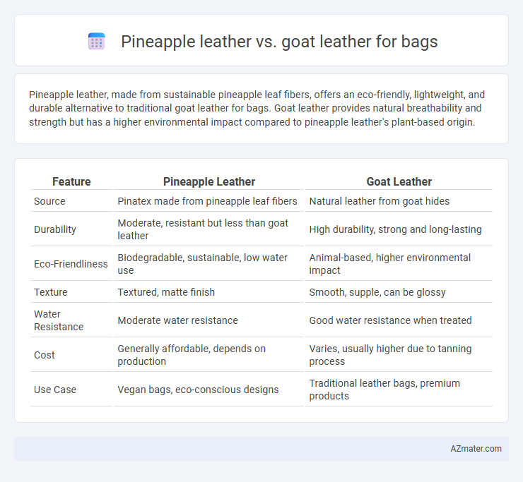 Pineapple leather vs. goat leather for bags - What is The Difference?