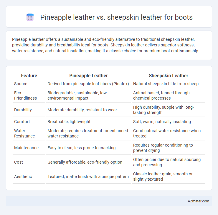 Pineapple leather vs. sheepskin leather for boots - What is The Difference?