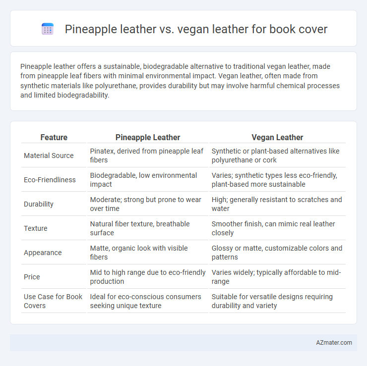 Pineapple leather vs. vegan leather for book cover - What is The Difference?