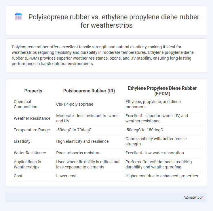 Polyisoprene rubber vs. ethylene propylene diene rubber for weatherstrips - What is The Difference?