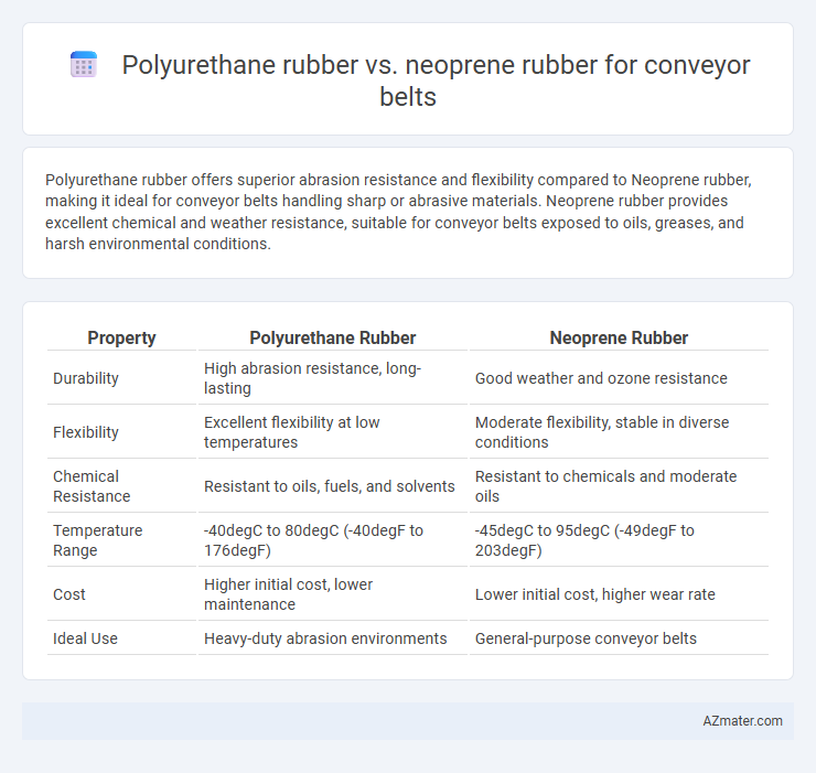 Polyurethane rubber vs. neoprene rubber for conveyor belts - What is The Difference?