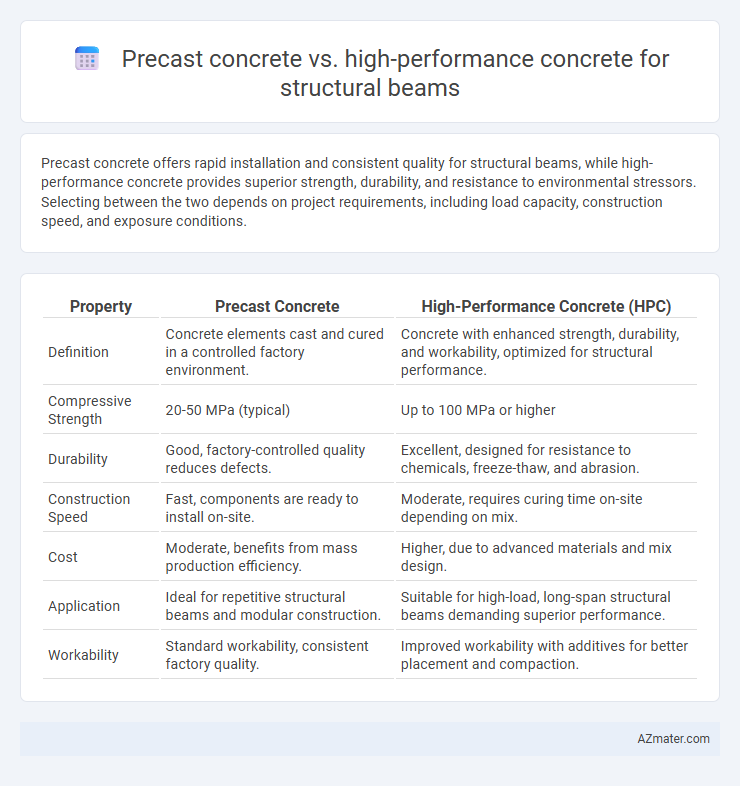 Precast concrete vs. high-performance concrete for structural beams - What is The Difference?