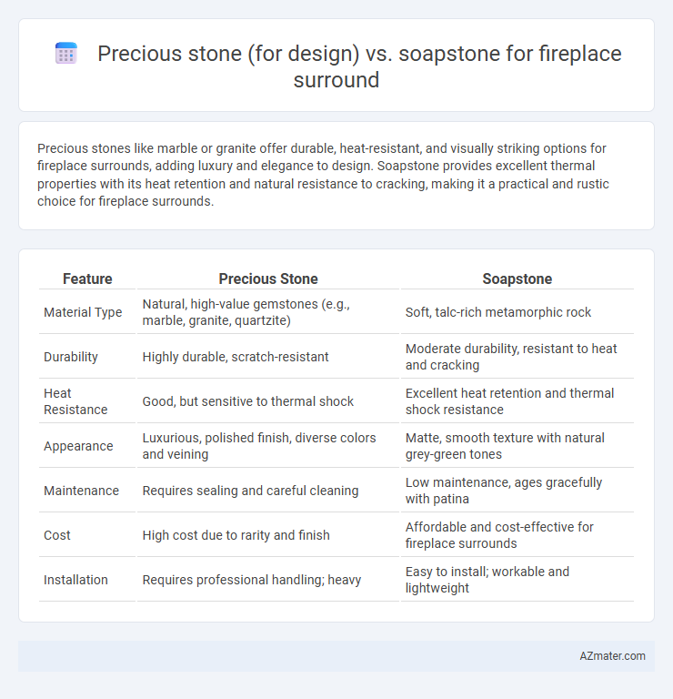 Precious stone (for design) vs. soapstone for fireplace surround - What is The Difference?