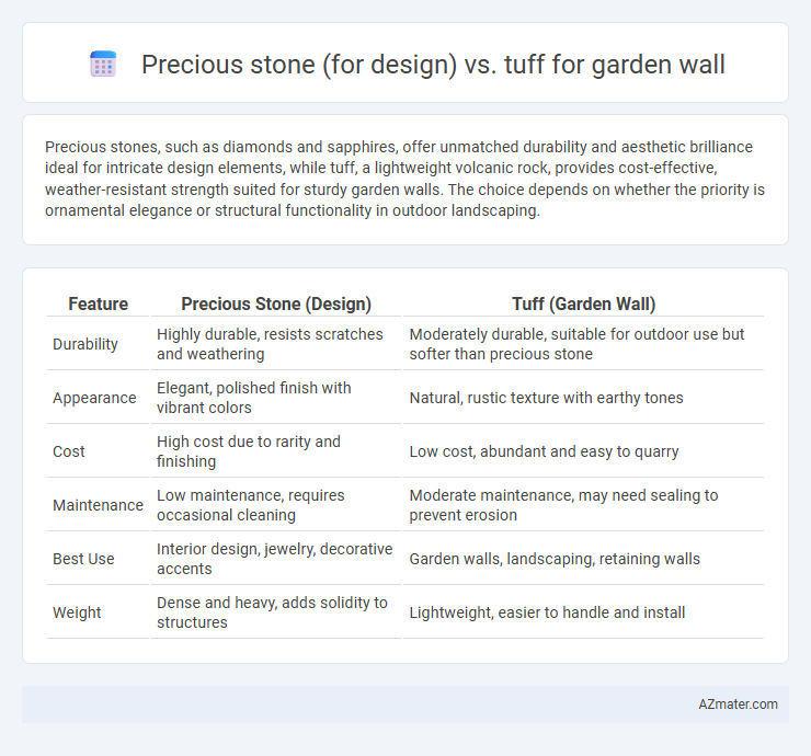 Precious stone (for design) vs. tuff for garden wall - What is The Difference?