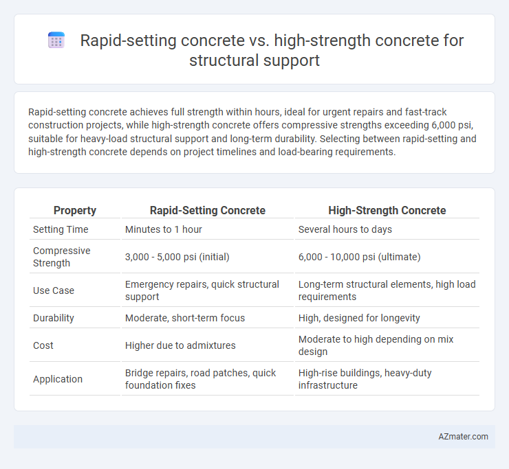 Rapid-setting concrete vs. high-strength concrete for structural support - What is The Difference?