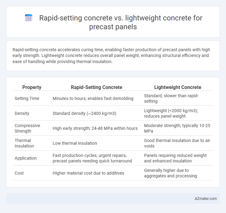 Rapid-setting concrete vs. lightweight concrete for precast panels - What is The Difference?
