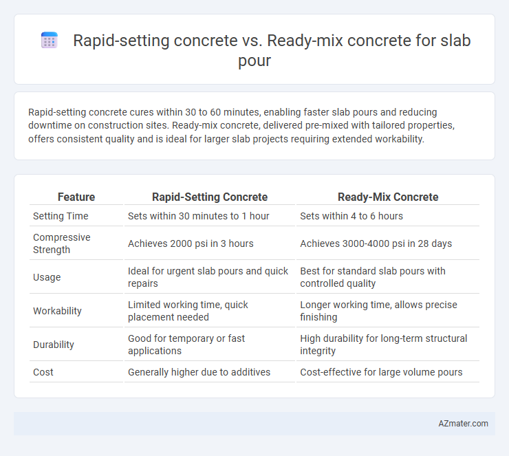 Rapid-setting concrete vs. Ready-mix concrete for slab pour - What is The Difference?
