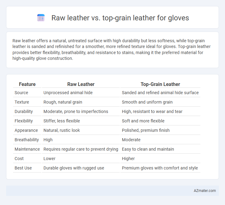 Raw leather vs. top-grain leather for gloves - What is The Difference?