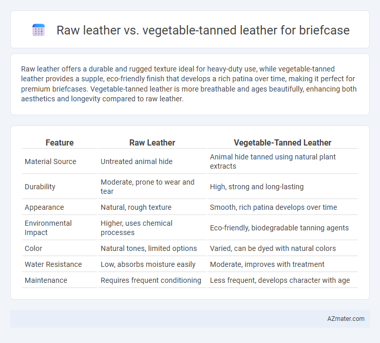 Raw leather vs. vegetable-tanned leather for briefcase - What is The Difference?