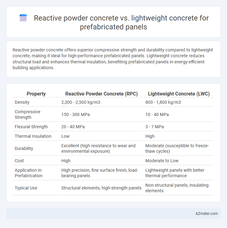 Reactive powder concrete vs. lightweight concrete for prefabricated panels - What is The Difference?