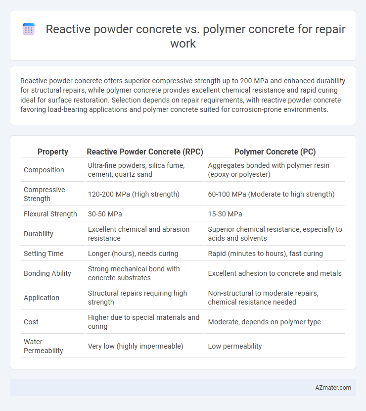 Reactive powder concrete vs. polymer concrete for repair work - What is The Difference?
