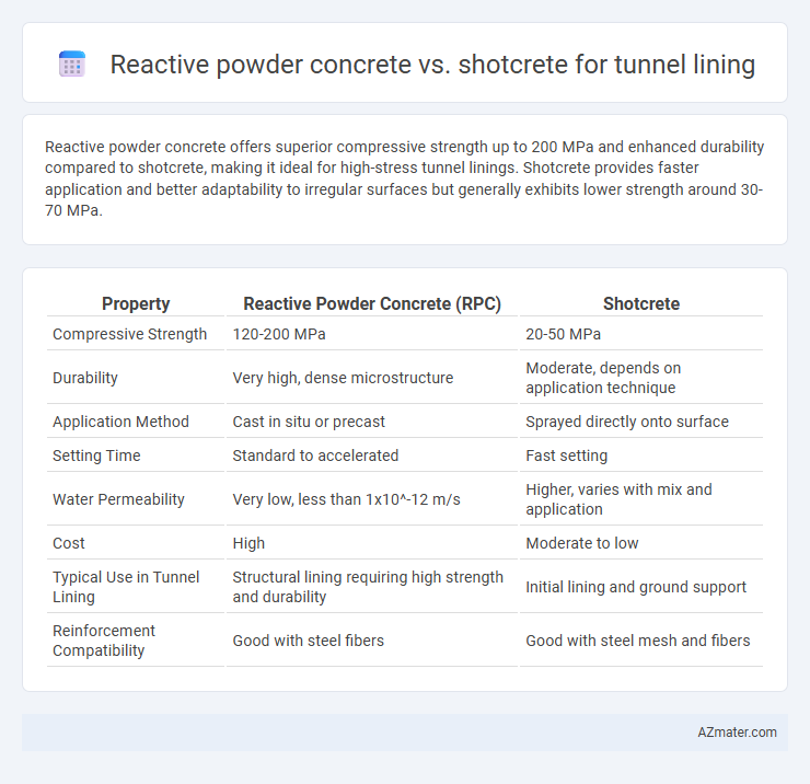 Reactive powder concrete vs. shotcrete for tunnel lining - What is The Difference?