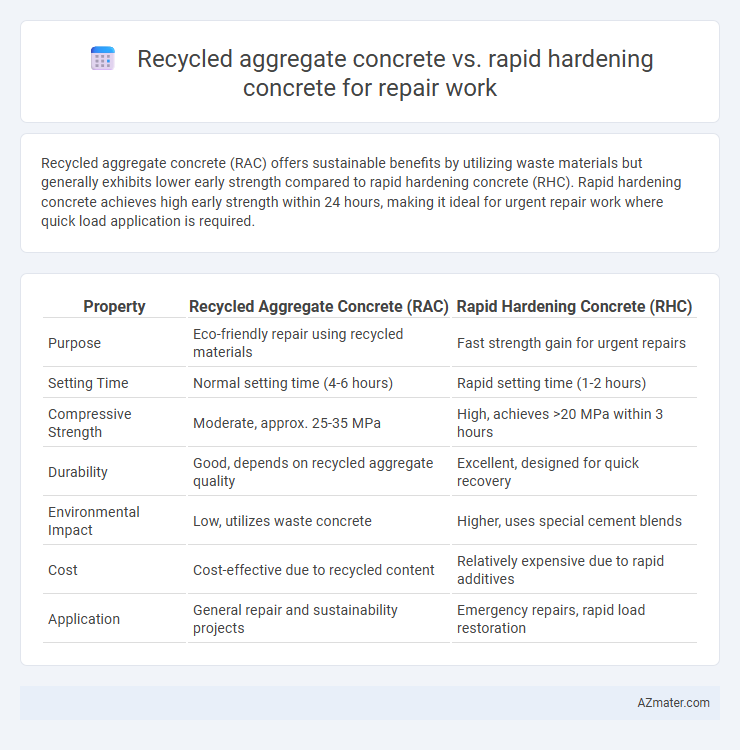 Recycled aggregate concrete vs. rapid hardening concrete for repair work - What is The Difference?