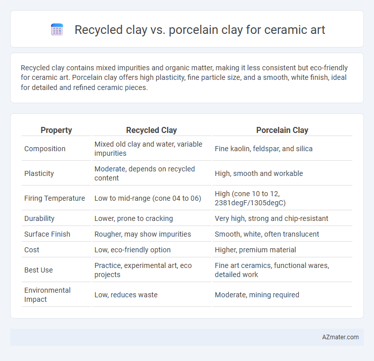 Recycled clay vs. porcelain clay for ceramic art - What is The Difference?