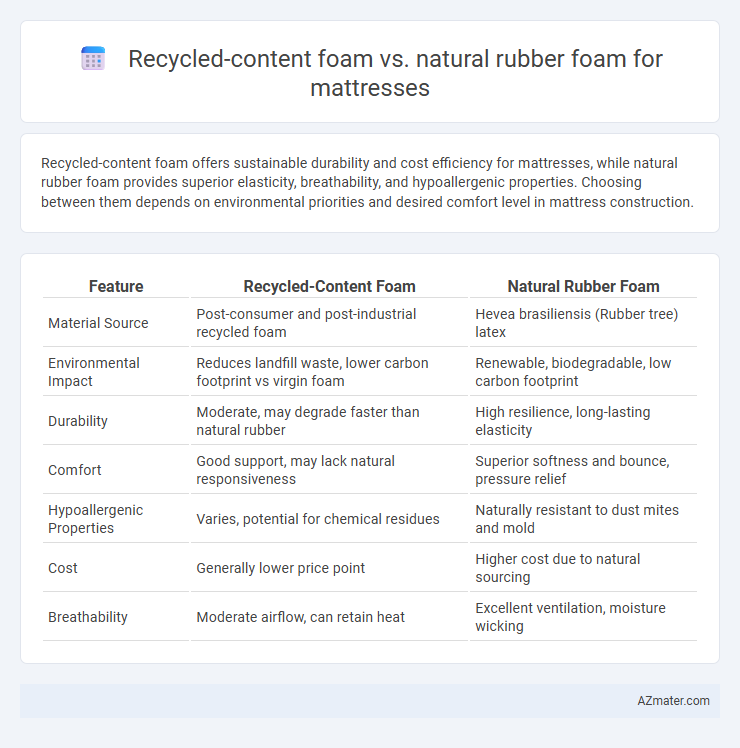 Recycled-content foam vs. natural rubber foam for mattresses - What is The Difference?