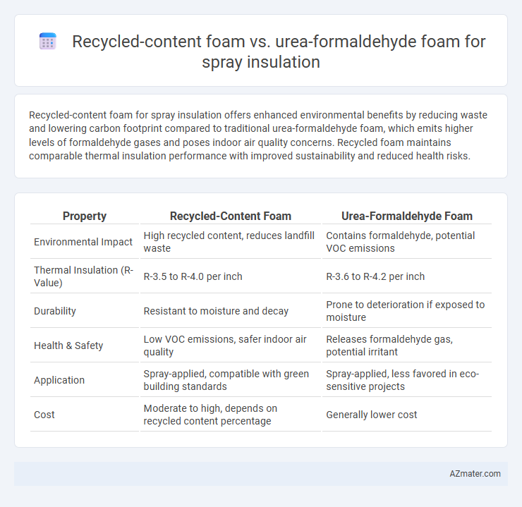 Recycled-content foam vs. urea-formaldehyde foam for spray insulation - What is The Difference?