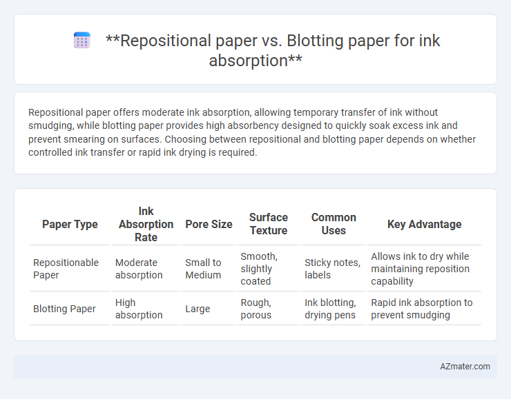 Repositional paper vs. Blotting paper for ink absorption - What is The Difference?