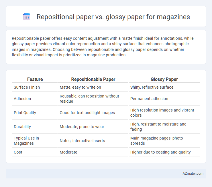 Repositional paper vs. glossy paper for magazines - What is The Difference?
