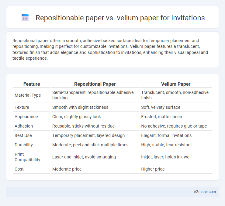 Repositionable paper vs. vellum paper for invitations - What is The Difference?