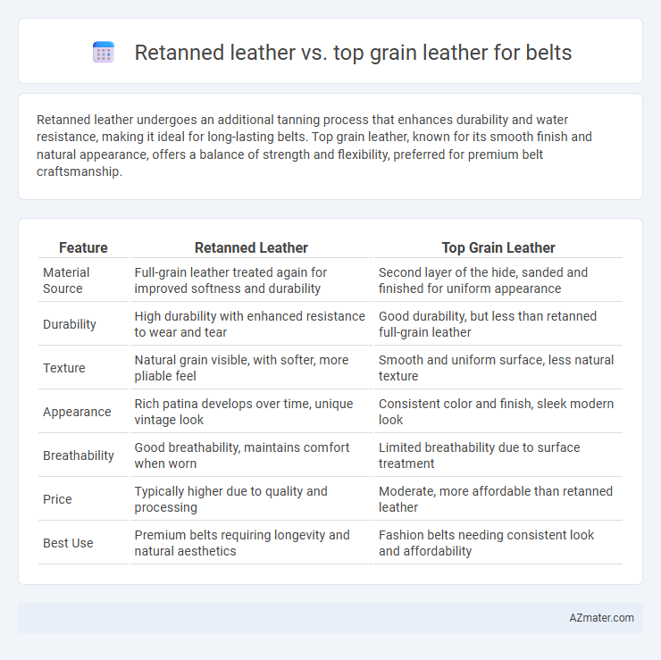 Retanned leather vs. top grain leather for belts - What is The Difference?