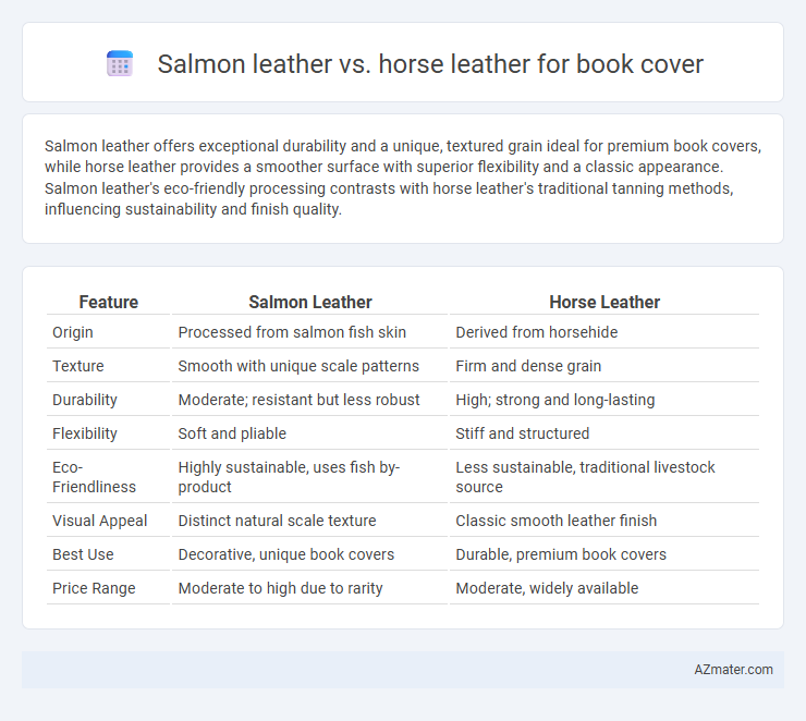 Salmon leather vs. horse leather for book cover - What is The Difference?