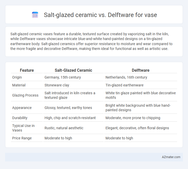 Salt-glazed ceramic vs. Delftware for vase - What is The Difference?