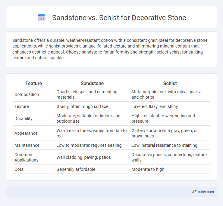 Sandstone vs. Schist for Decorative Stone - What is The Difference?