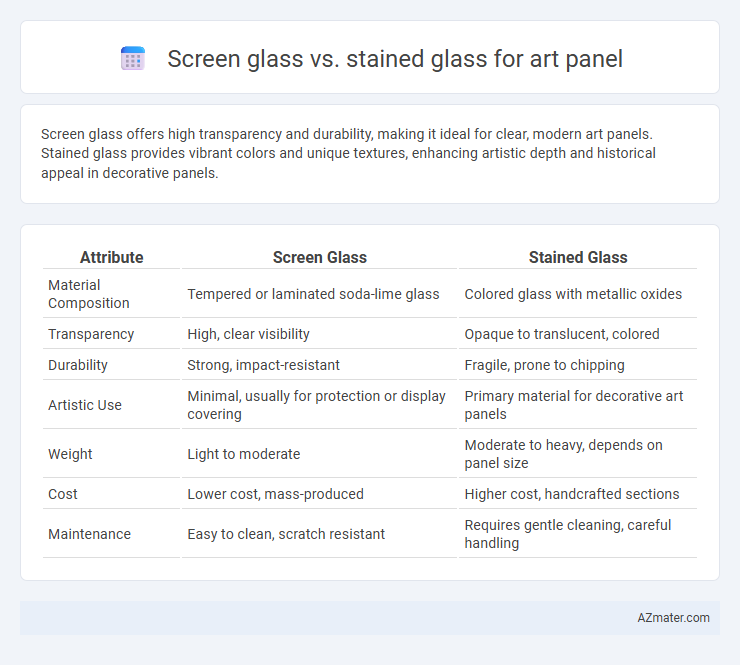 Screen glass vs. stained glass for art panel - What is The Difference?