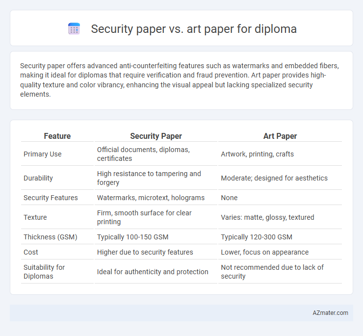 Security paper vs. art paper for diploma - What is The Difference?