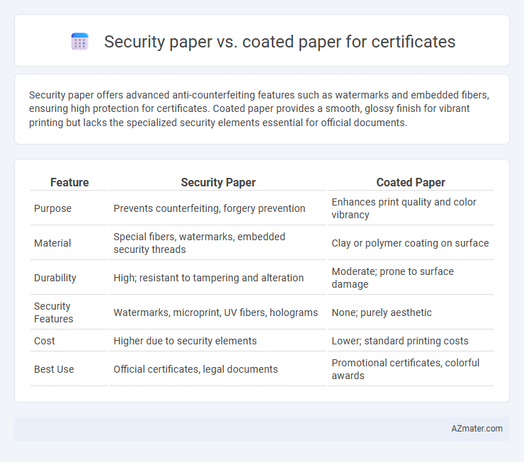 Security paper vs. coated paper for certificates - What is The Difference?