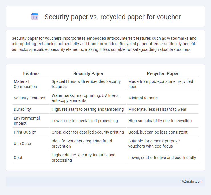 Security paper vs. recycled paper for voucher - What is The Difference?