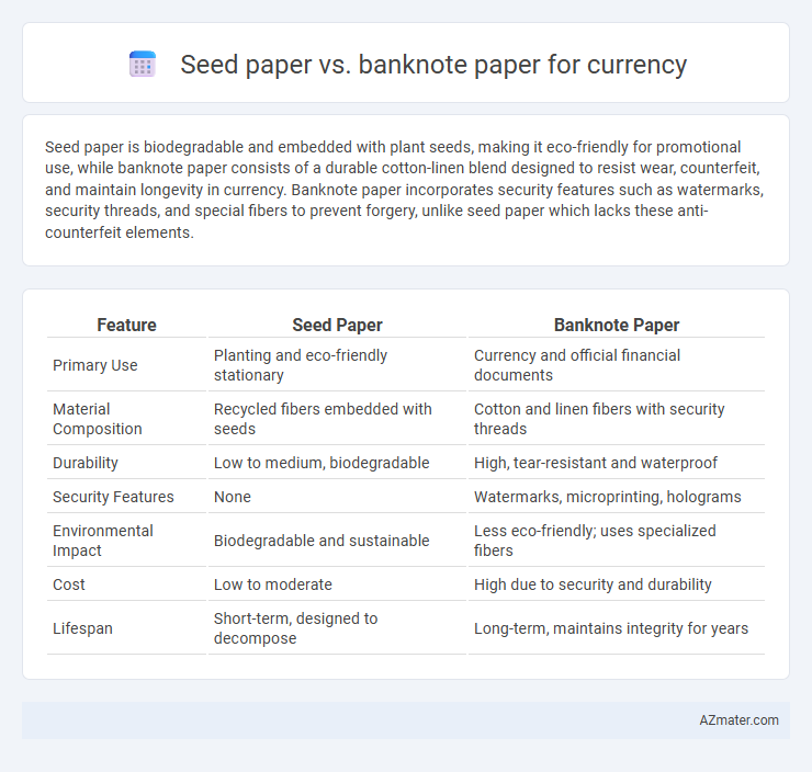 Seed paper vs. banknote paper for currency - What is The Difference?