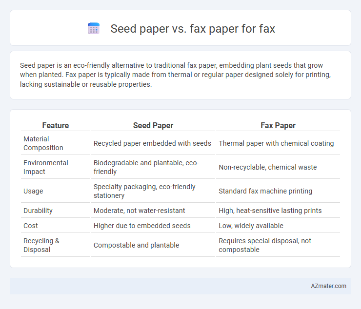 Seed paper vs. fax paper for fax - What is The Difference?
