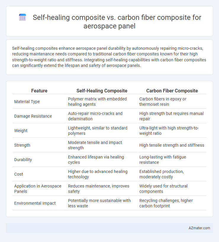 Self-healing composite vs. carbon fiber composite for aerospace panel - What is The Difference?