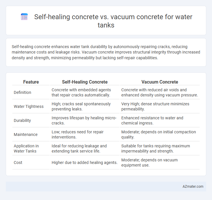 Self-healing concrete vs. vacuum concrete for water tanks - What is The Difference?