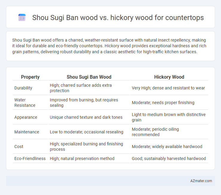 Shou Sugi Ban wood vs. hickory wood for countertops - What is The Difference?