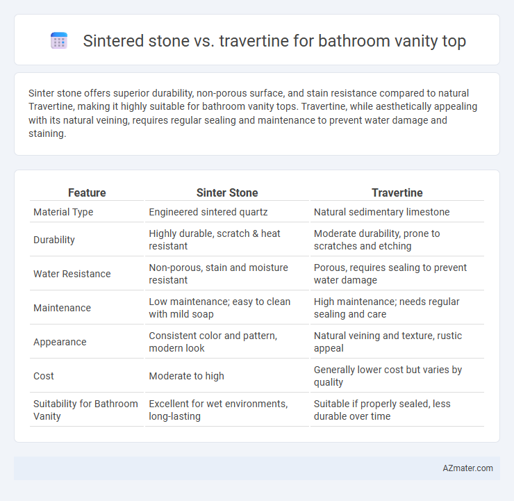 Sintered stone vs. travertine for bathroom vanity top - What is The Difference?